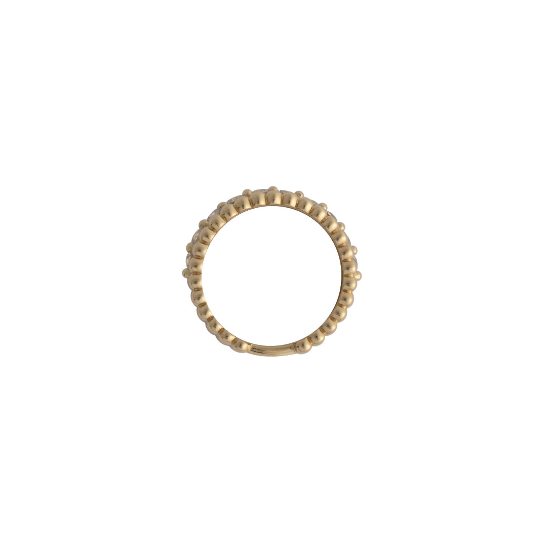 Gold ring on a white background