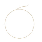 A gold mini link chain necklace with an adjustable closure, displayed on a white background.