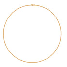 Gold chain necklace on a white background