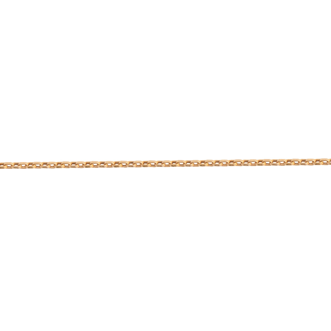 Gold chain on a white background