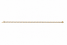 A tennis bracelet with East-West emerald cut lab-grown diamonds set in 14k gold.