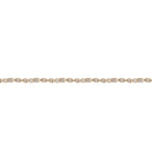 A tennis bracelet with lab-grown diamonds bezel set in 14k gold, featuring a series of connected gold circles with diamond accents.
