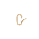 A single gold oval pendant bail against a white background.