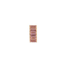Small bead set in 14k gold with pink sapphires on a white background